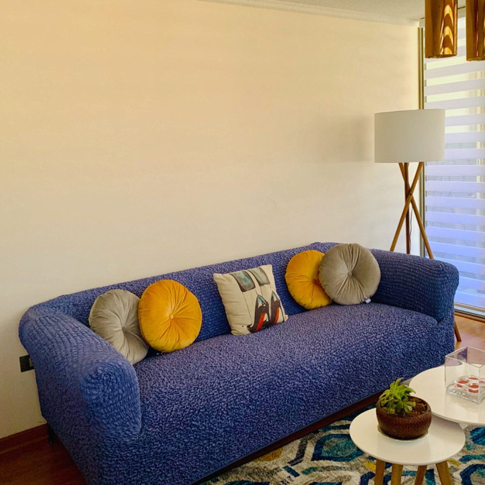 Microfibra - Funda Sofa 3 cuerpos Blue