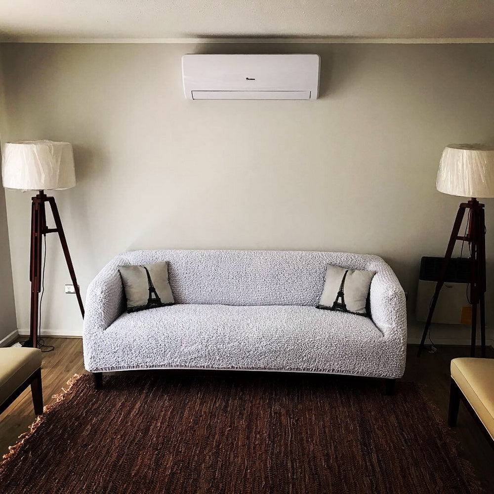 Microfibra - Funda Sofa 3 cuerpos White
