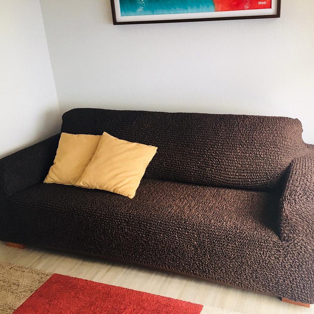 Microfibra - Funda Sofa 3 cuerpos Dark Chocolate