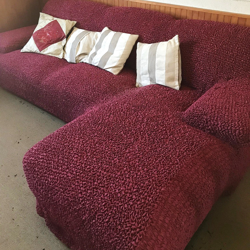 Microfibra - Funda Sofa L Derecho Bordeaux