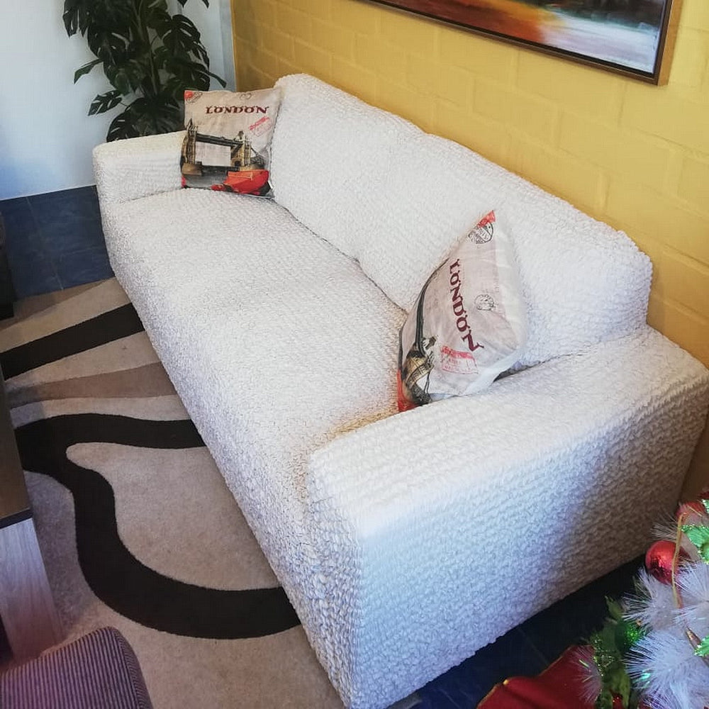 Microfibra - Funda Sofa 3 cuerpos White