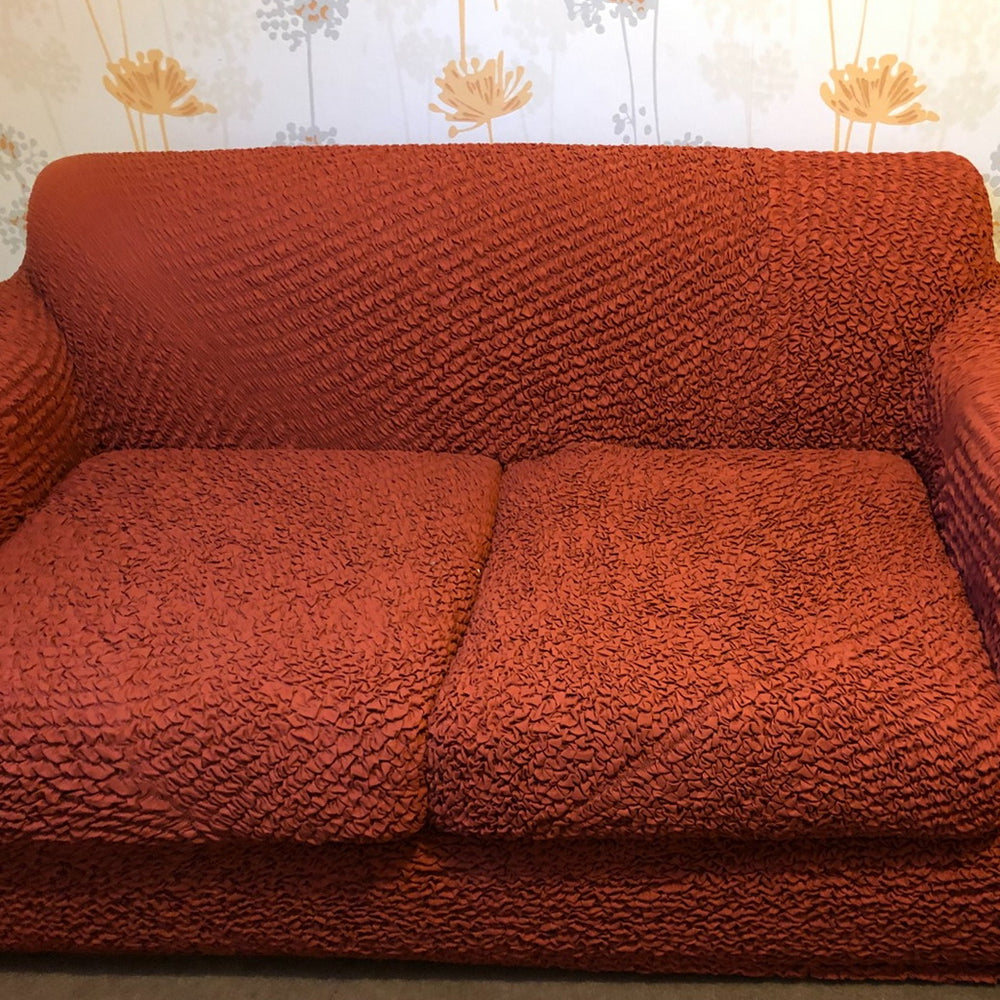 Microfibra - Funda Sofa 2 cuerpos Terracota