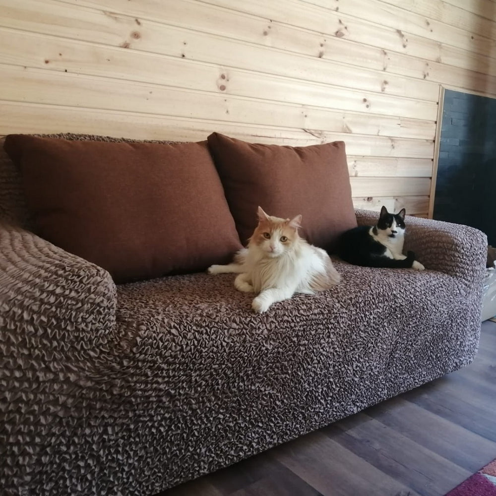 Microfibra - Funda Sofa 3 cuerpos Capuccino