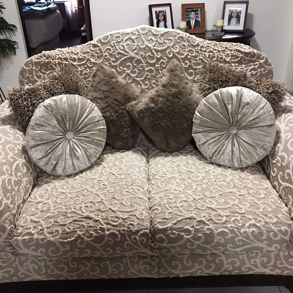 Jacquard 3D - Funda Sofa 2 cuerpos Arabesco