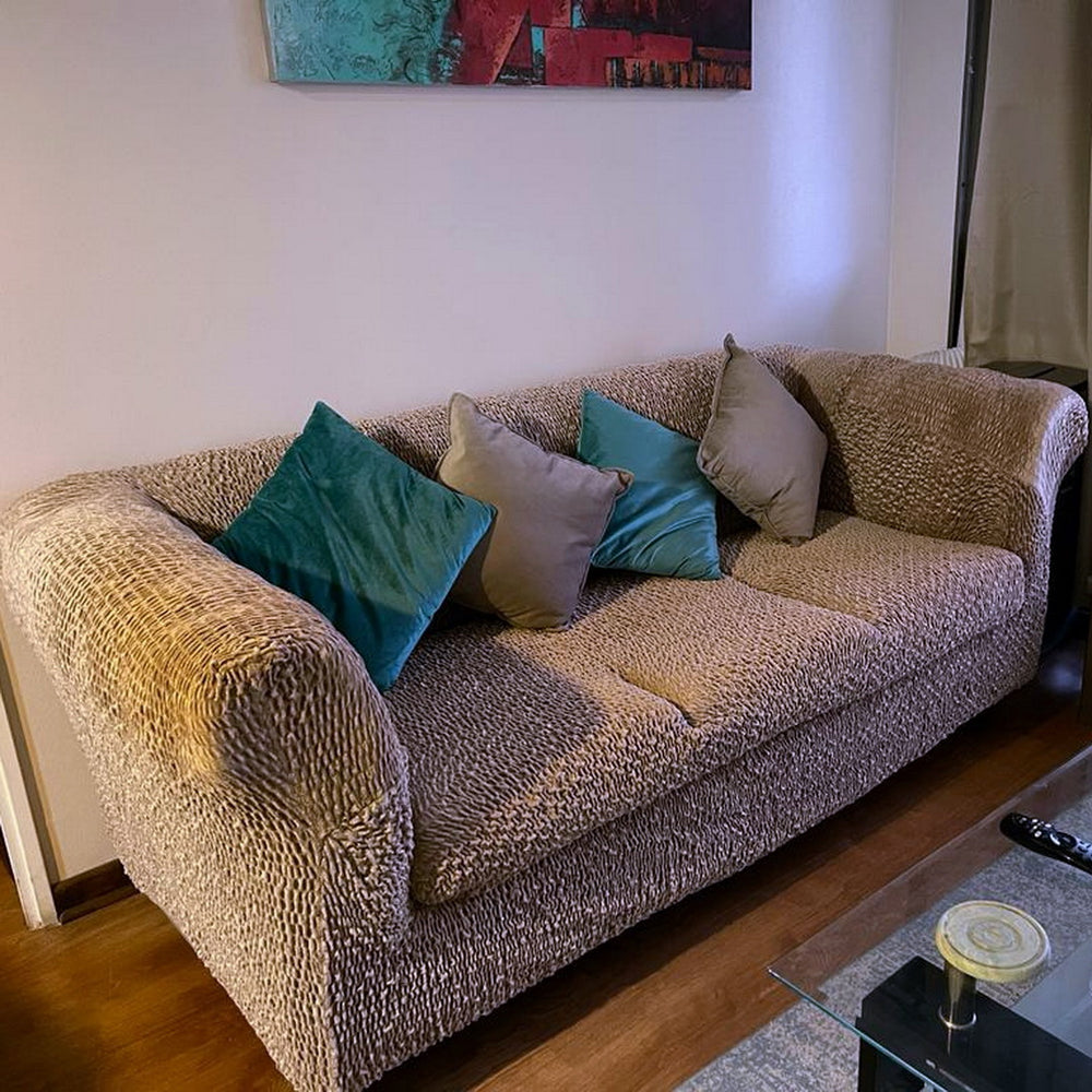 Velvet - Funda Sofa 3 cuerpos Capuccino