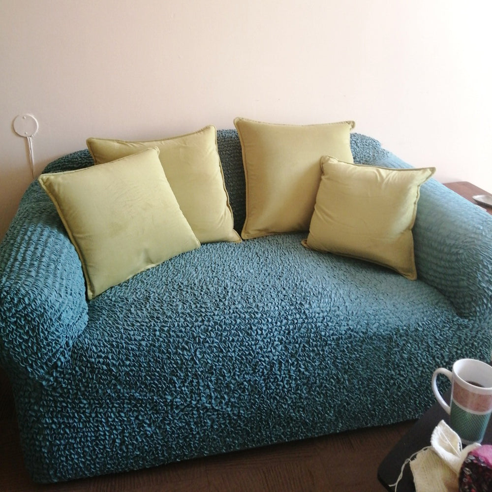 Microfibra - Funda Sofa 2 cuerpos Green Emerald