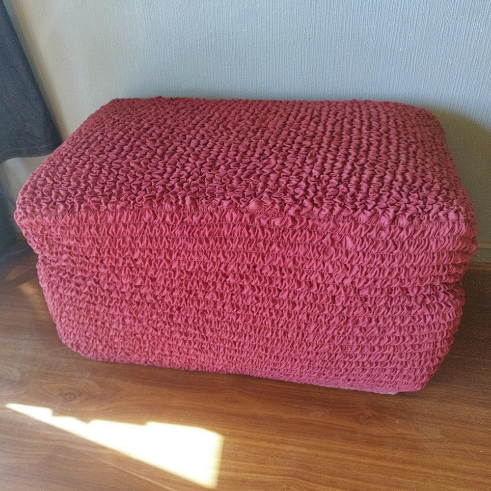 Microfibra - Funda Ottomana Bordeaux