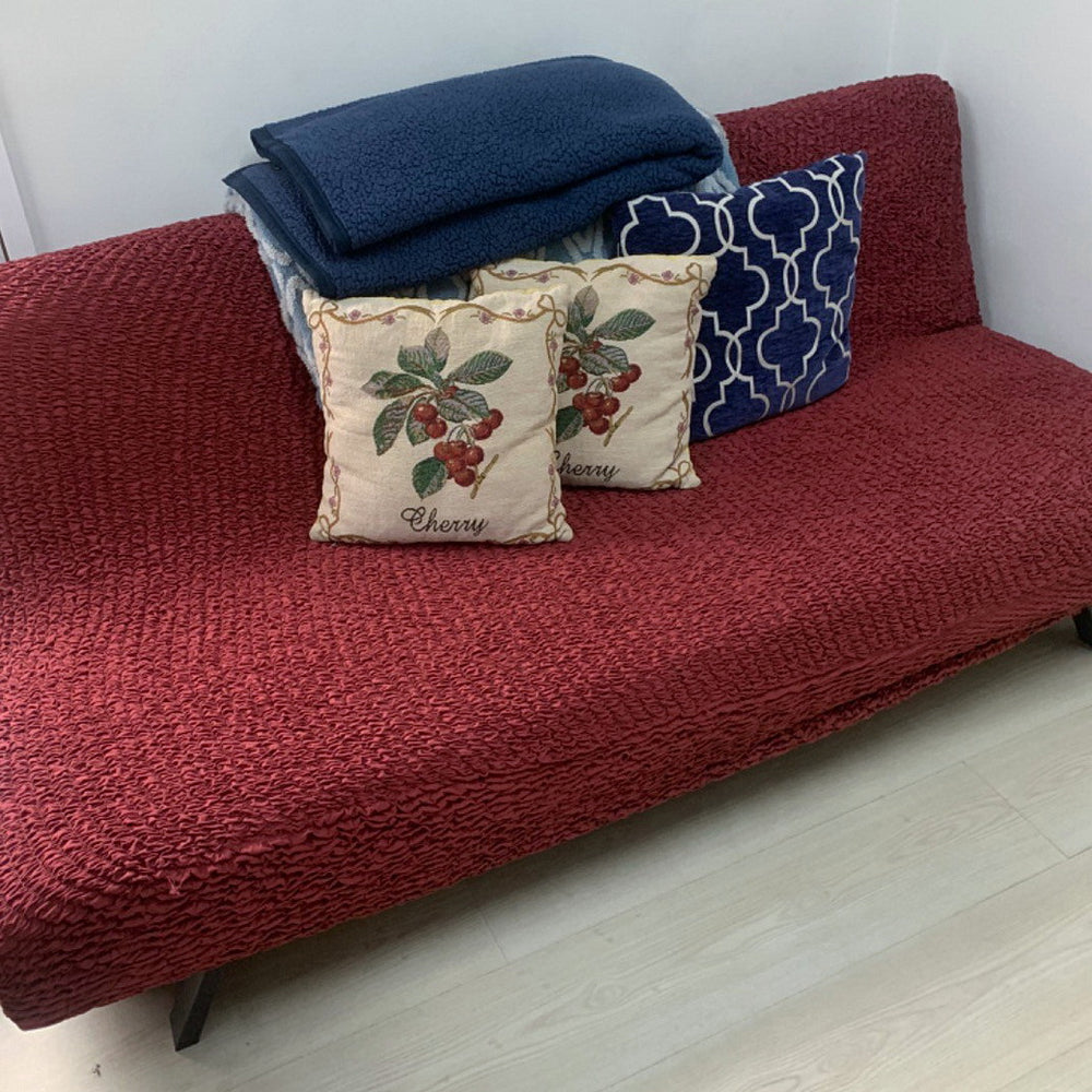 Microfibra - Funda Futon Bordeaux