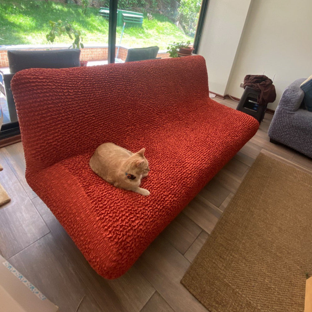 Microfibra - Funda Futon Terracota