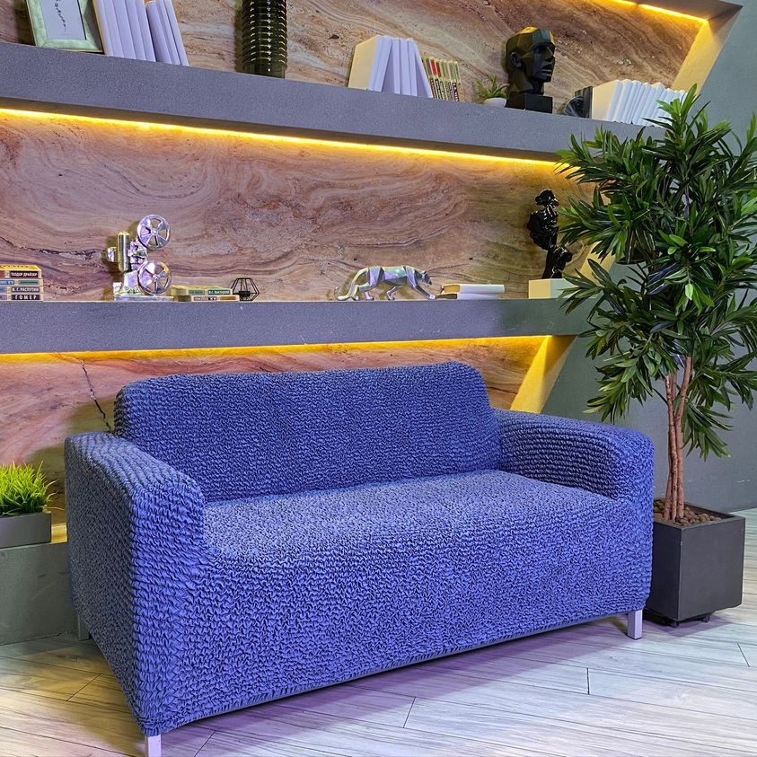 Microfibra - Funda Sofa 3 cuerpos Blue