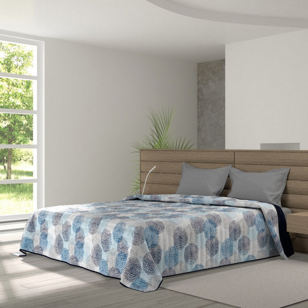 Cubrecama quilt de verano Mondo di fantasia soffioniblu 1 plaza/1,5 plazas
