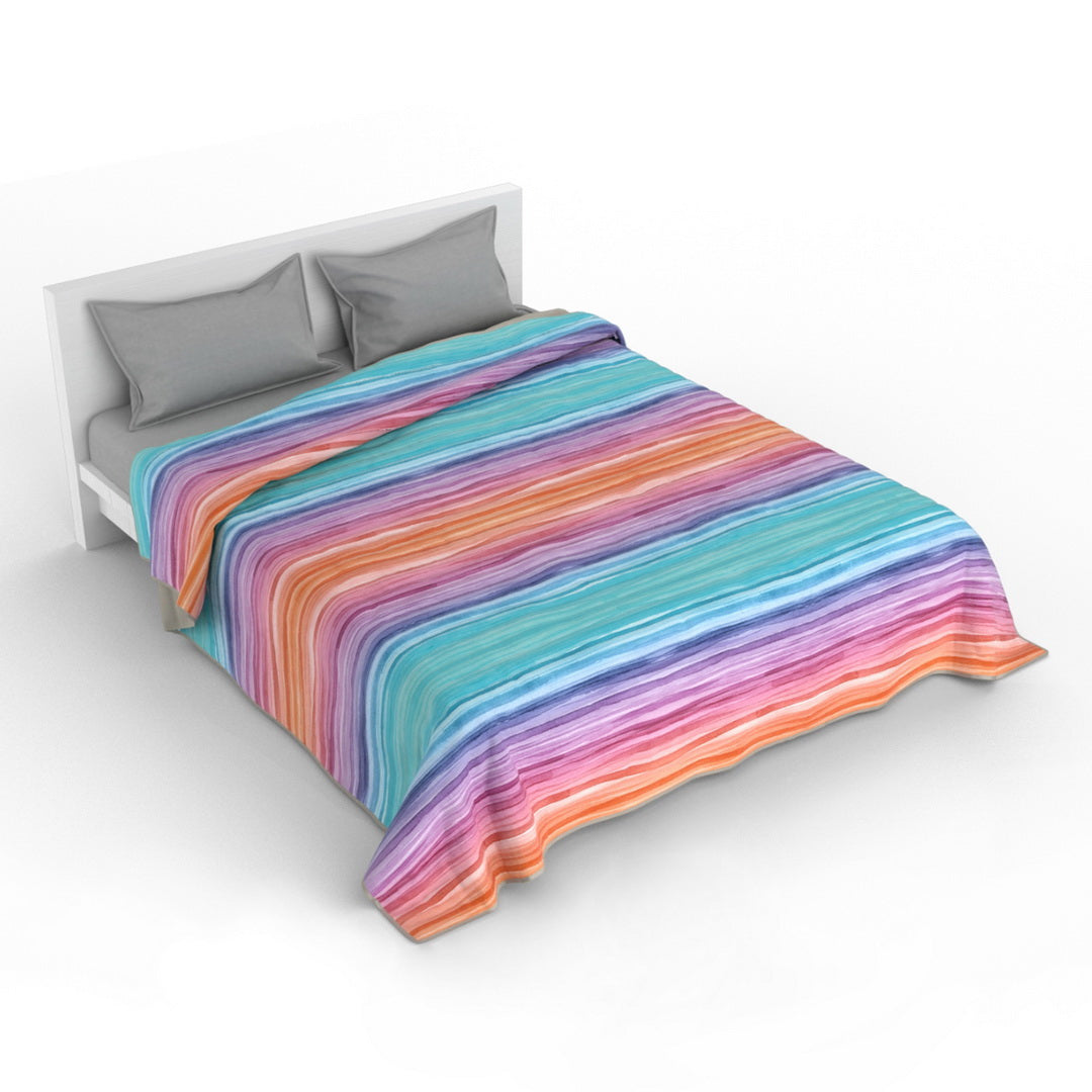 Cubrecama quilt de verano Mondo di fantasia rainbow 2 plazas/King
