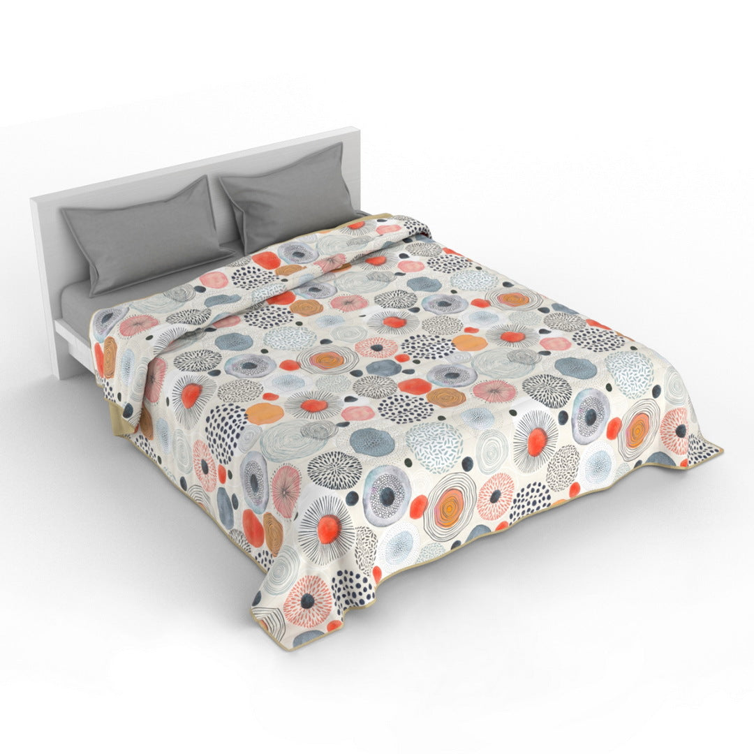 Cubrecama quilt de verano Mondo di fantasia acquerello 2 plazas/King