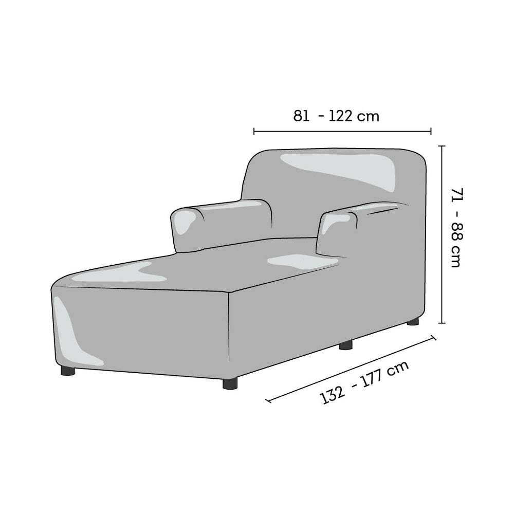 Microfibra - Funda Chaise Lounge Bordeaux