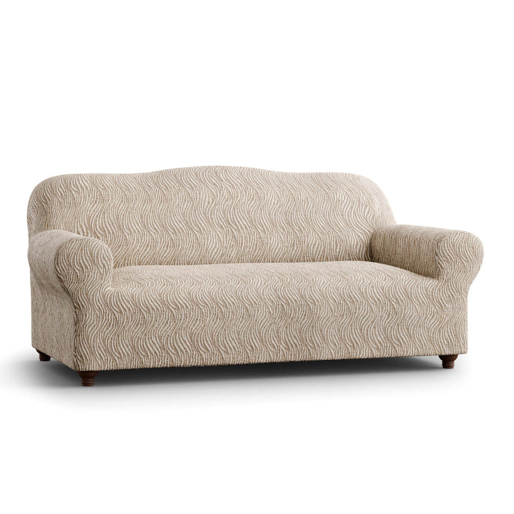 Jacquard 3D - Funda Sofa 3 cuerpos Beige Vento