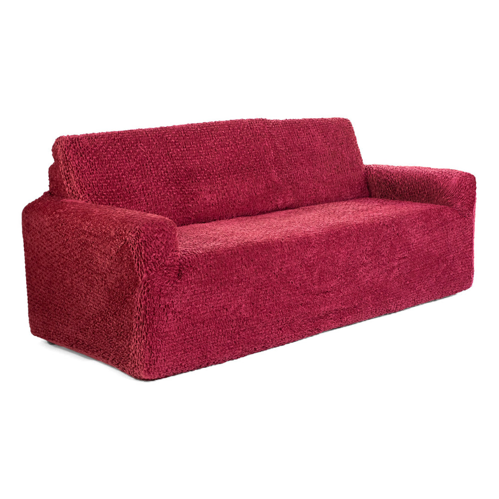 Velvet - Funda Sofa 3 cuerpos Bordeaux