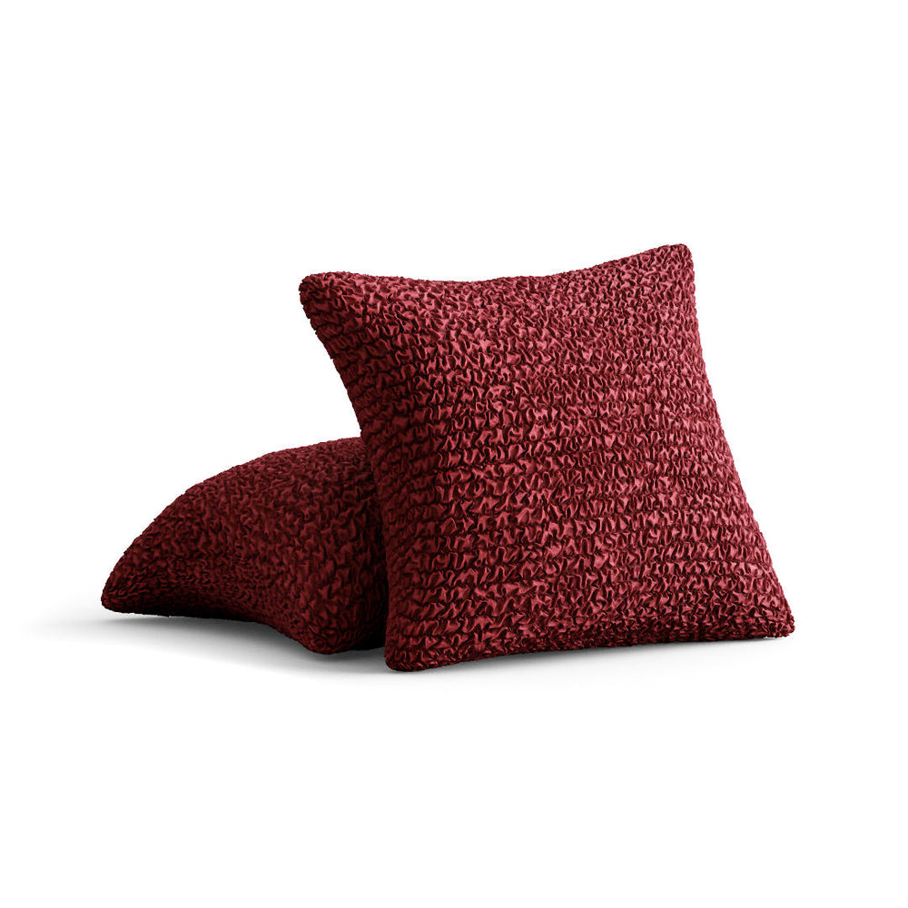 Microfibra - 2 Fundas Cojines Bordeaux