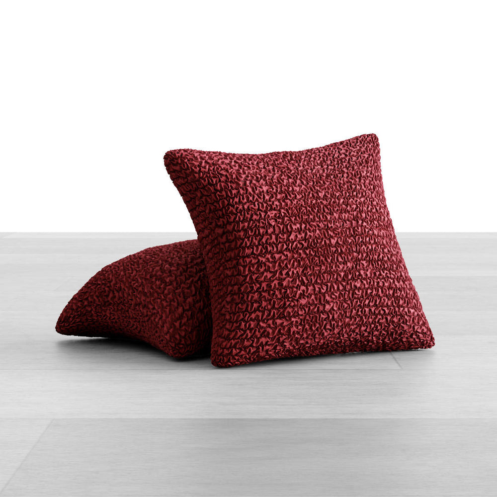 Microfibra - 2 Fundas Cojines Bordeaux