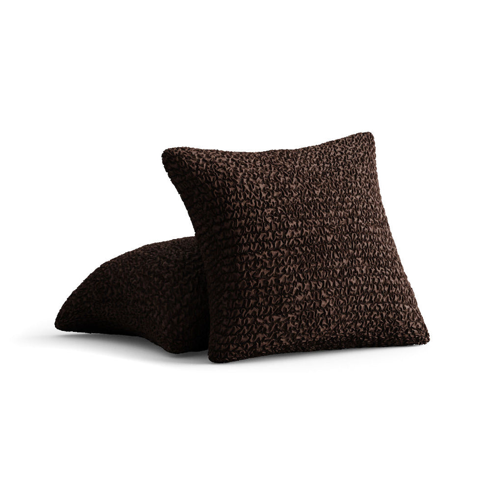 Microfibra - 2 Fundas Cojines Dark Chocolate