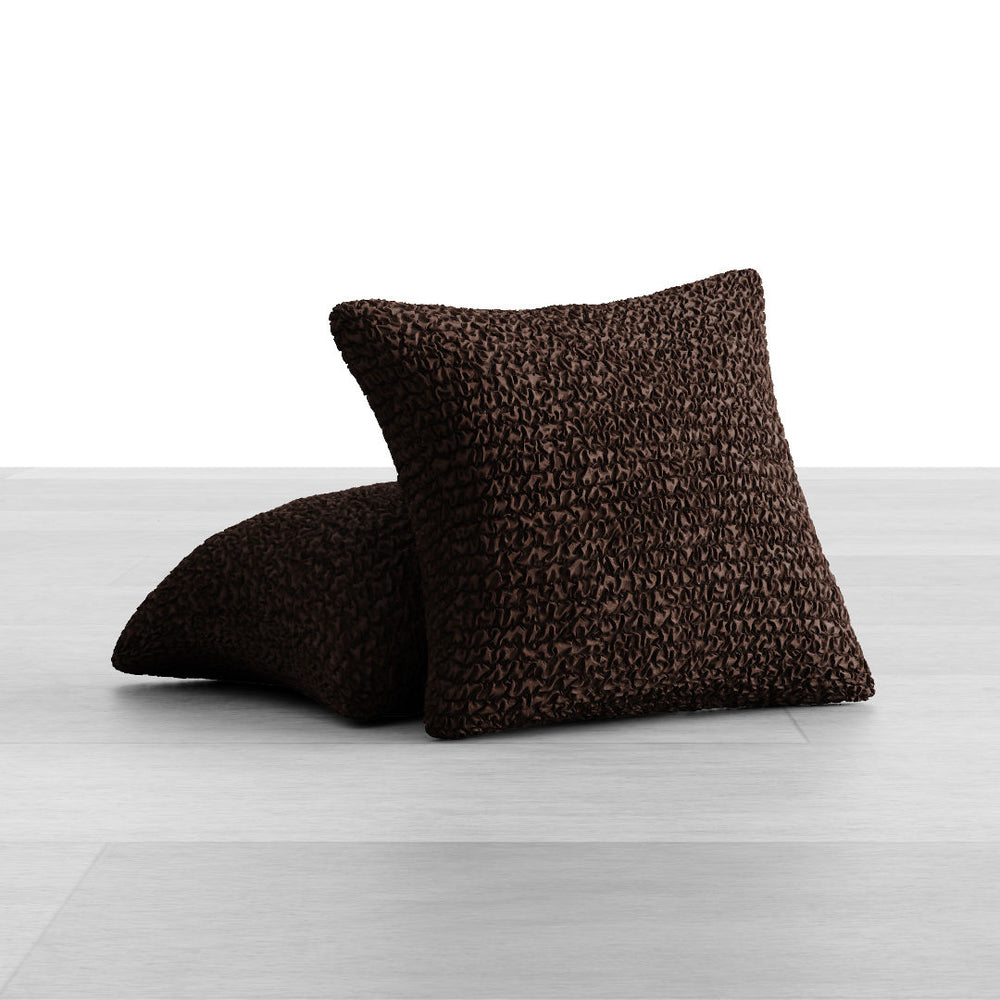 Microfibra - 2 Fundas Cojines Dark Chocolate