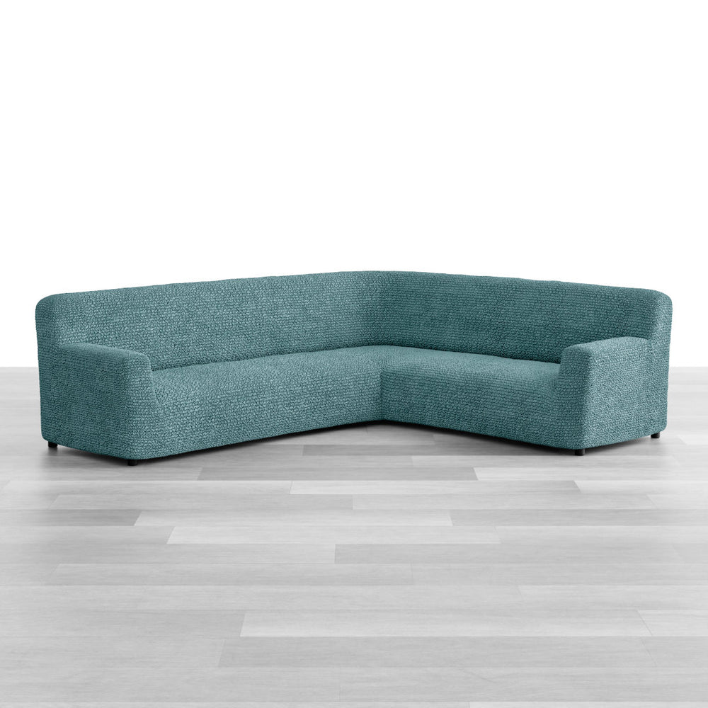 Microfibra - Funda Sofa Esquinero Green Emerald