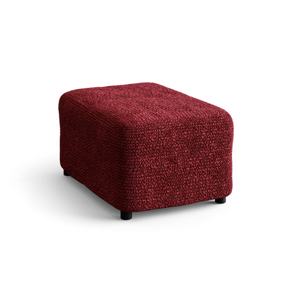 Microfibra - Funda Ottomana Bordeaux