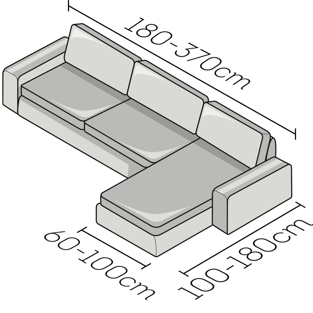 Microfibra - Funda Sofa L Derecho Charcoal