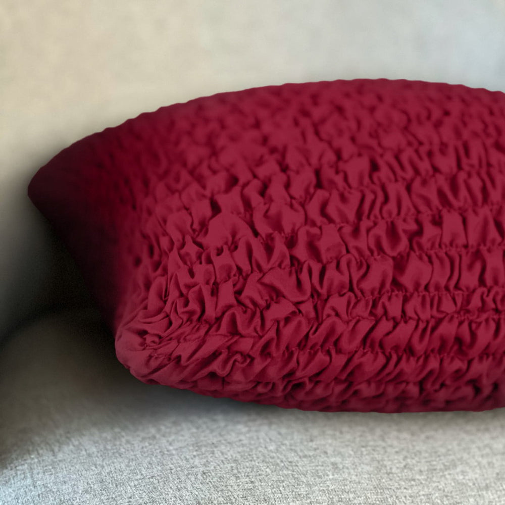 Microfibra - 2 Fundas Cojines Bordeaux
