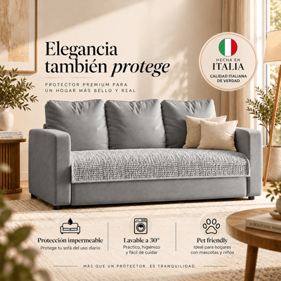 Microfibra - Protector Impermeable para Sofa 3 cuerpos Pearl