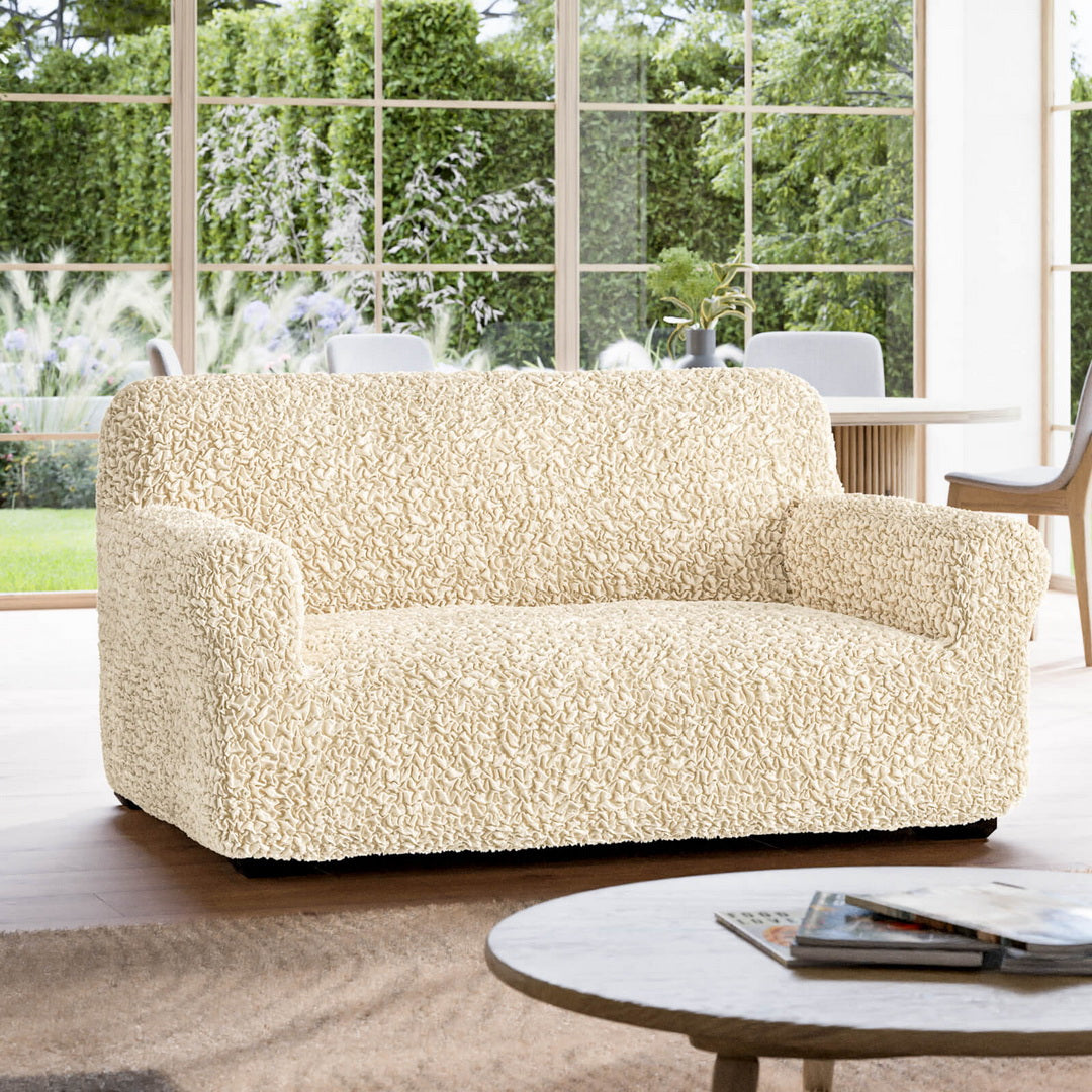 Algodon Organico - Funda Sofa 2 cuerpos Vanilla