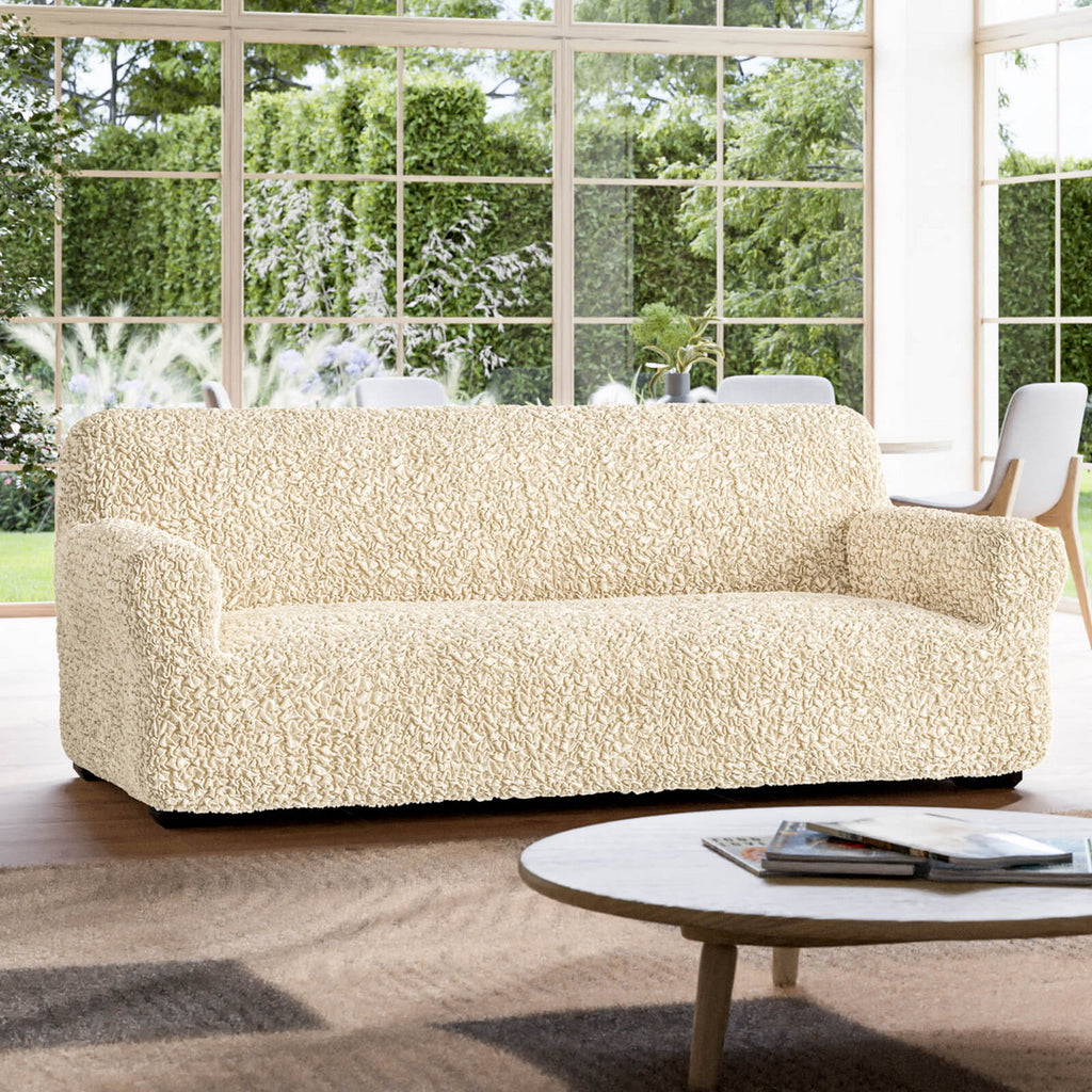 Algodon Organico - Funda Sofa 3 cuerpos Vanilla