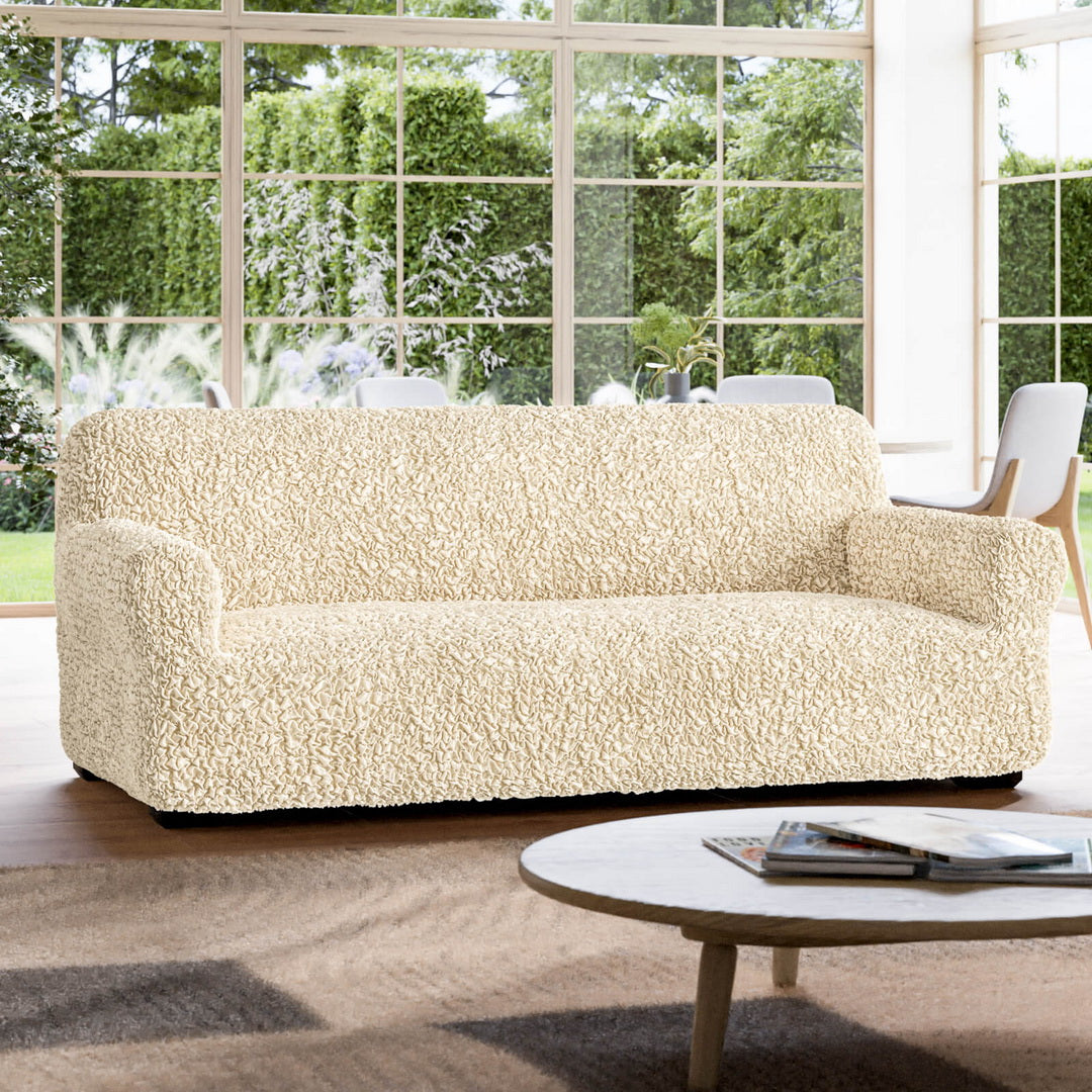 Algodon Organico - Funda Sofa 3 cuerpos Vanilla