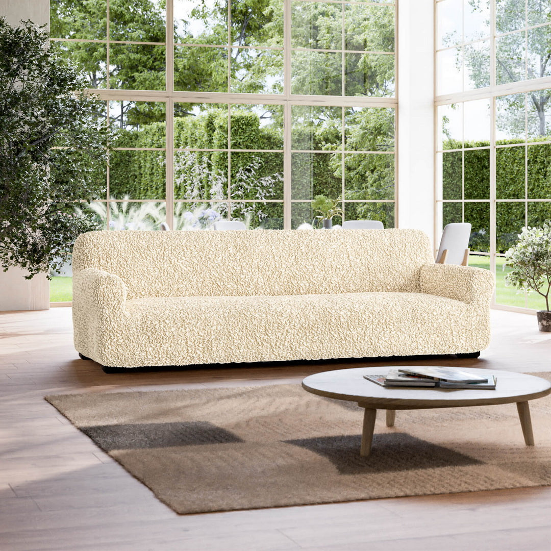 Algodon Organico - Funda Sofa 4 cuerpos Vanilla