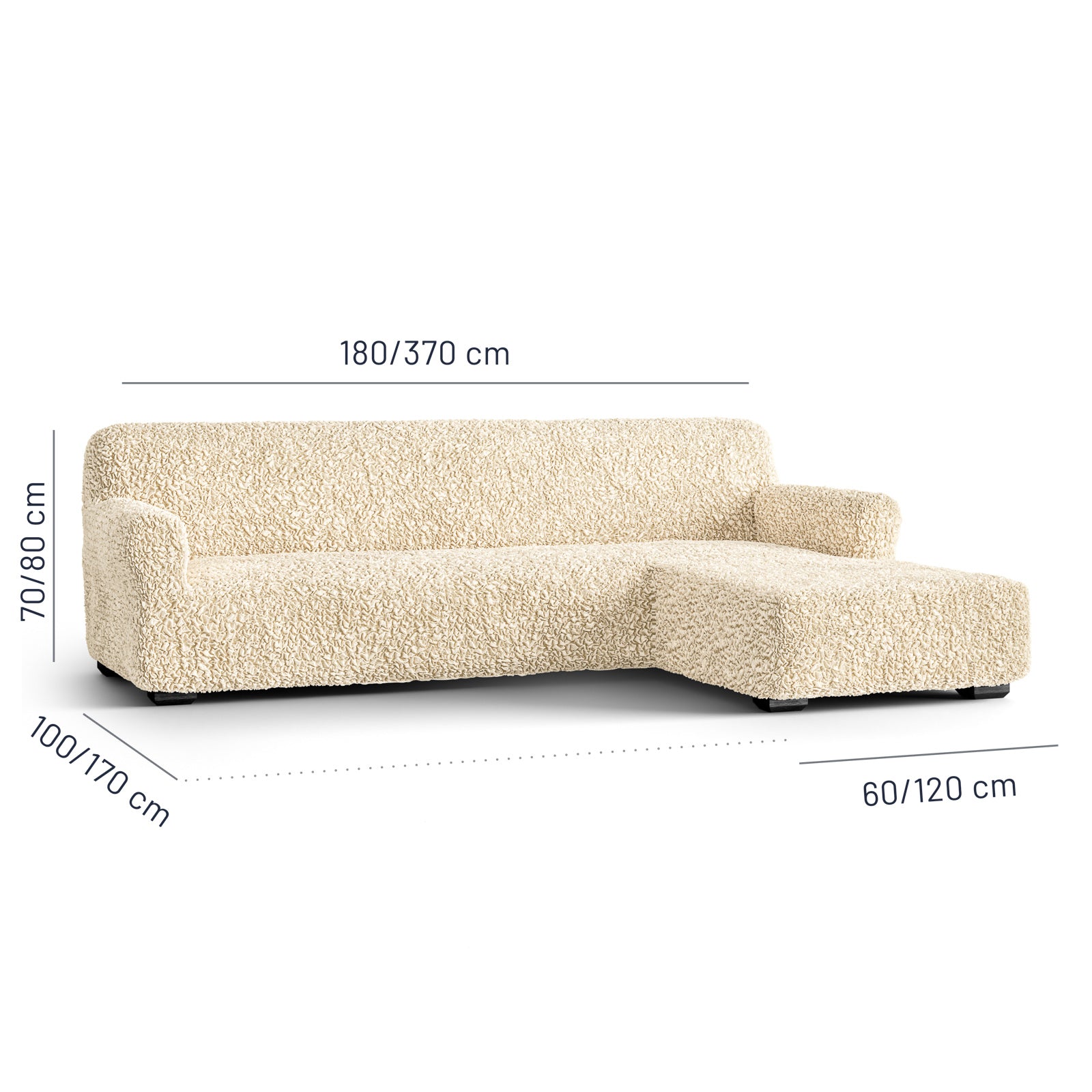 Algodon Organico - Funda Sofa L Derecho Vanilla