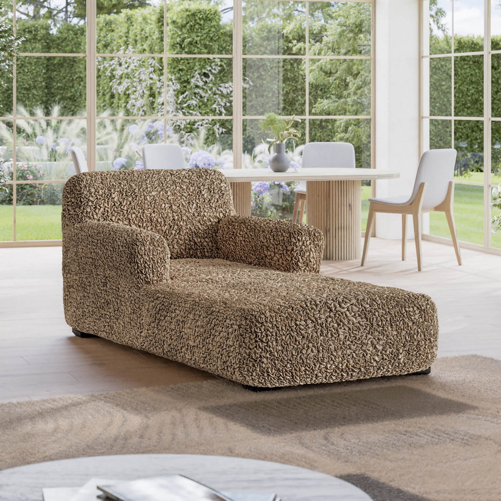 Algodon Organico - Funda Chaise Lounge Capuccino