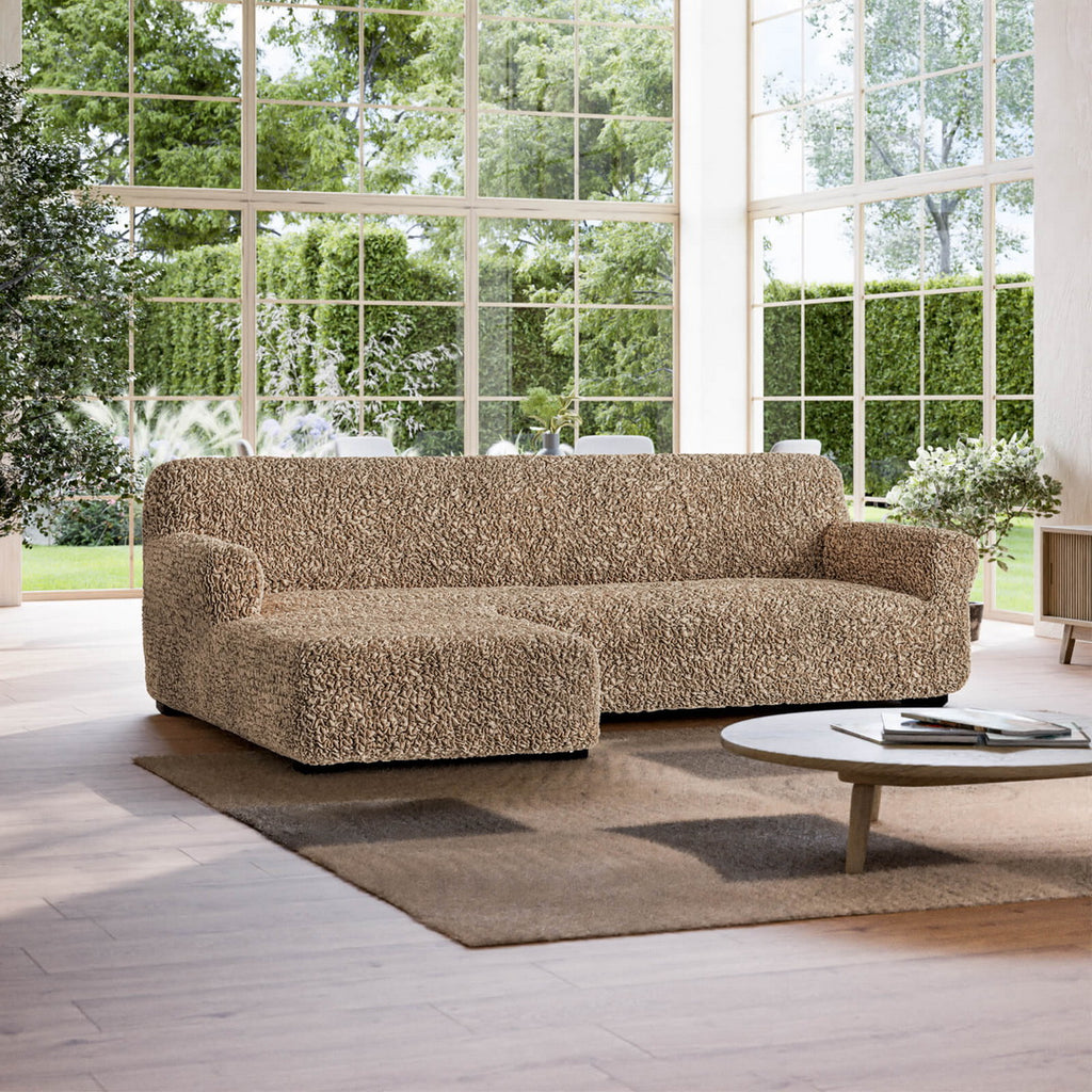 Algodon Organico - Funda Sofa L Izquierdo Capuccino