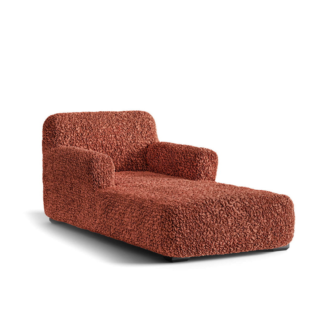 Algodon Organico - Funda Chaise Lounge Terracota