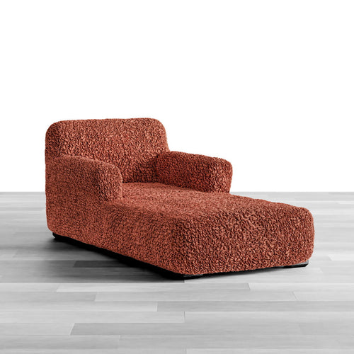 Algodon Organico - Funda Chaise Lounge Terracota