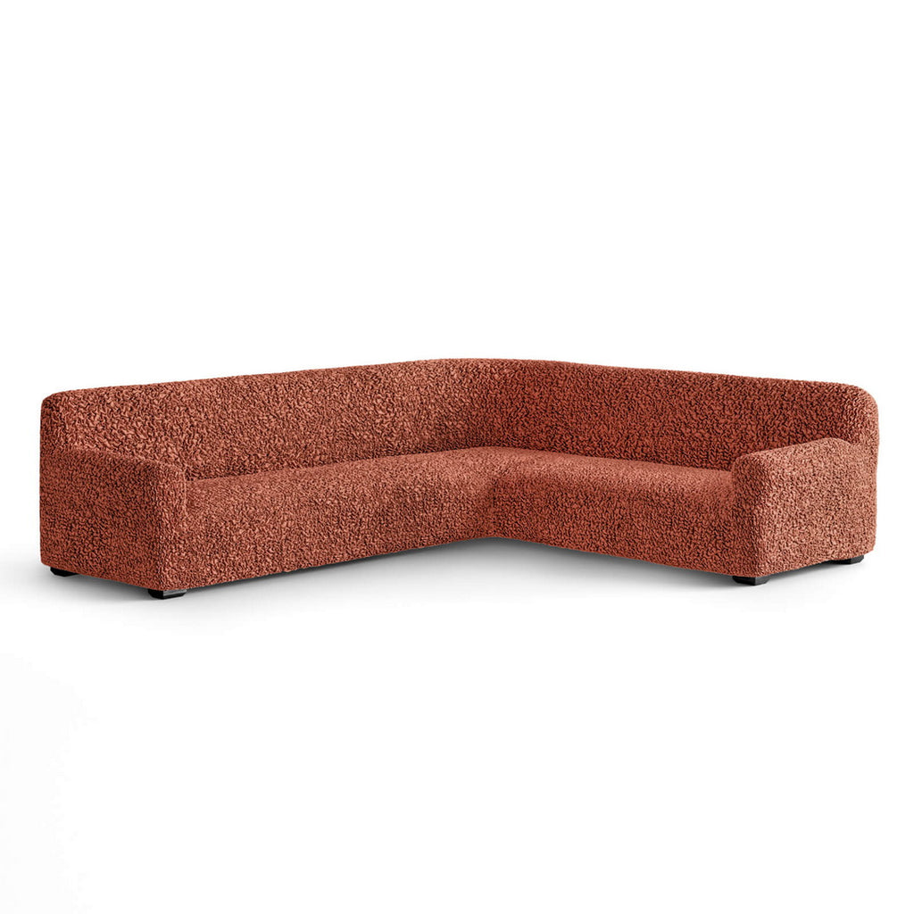 Algodon Organico - Funda Sofa Esquinero Terracota