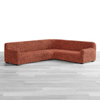 Algodon Organico - Funda Sofa Esquinero Terracota