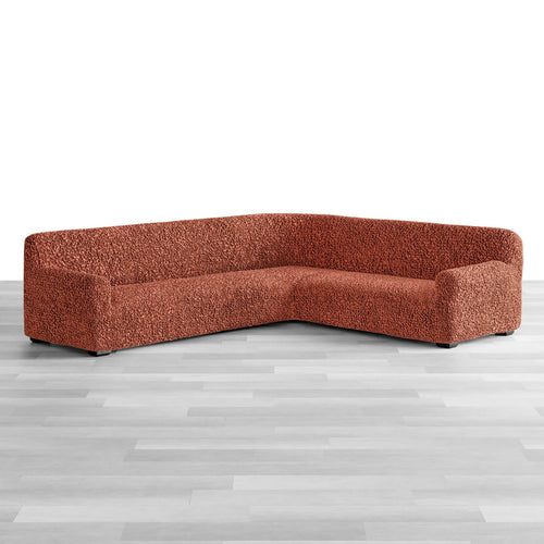 Algodon Organico - Funda Sofa Esquinero Terracota