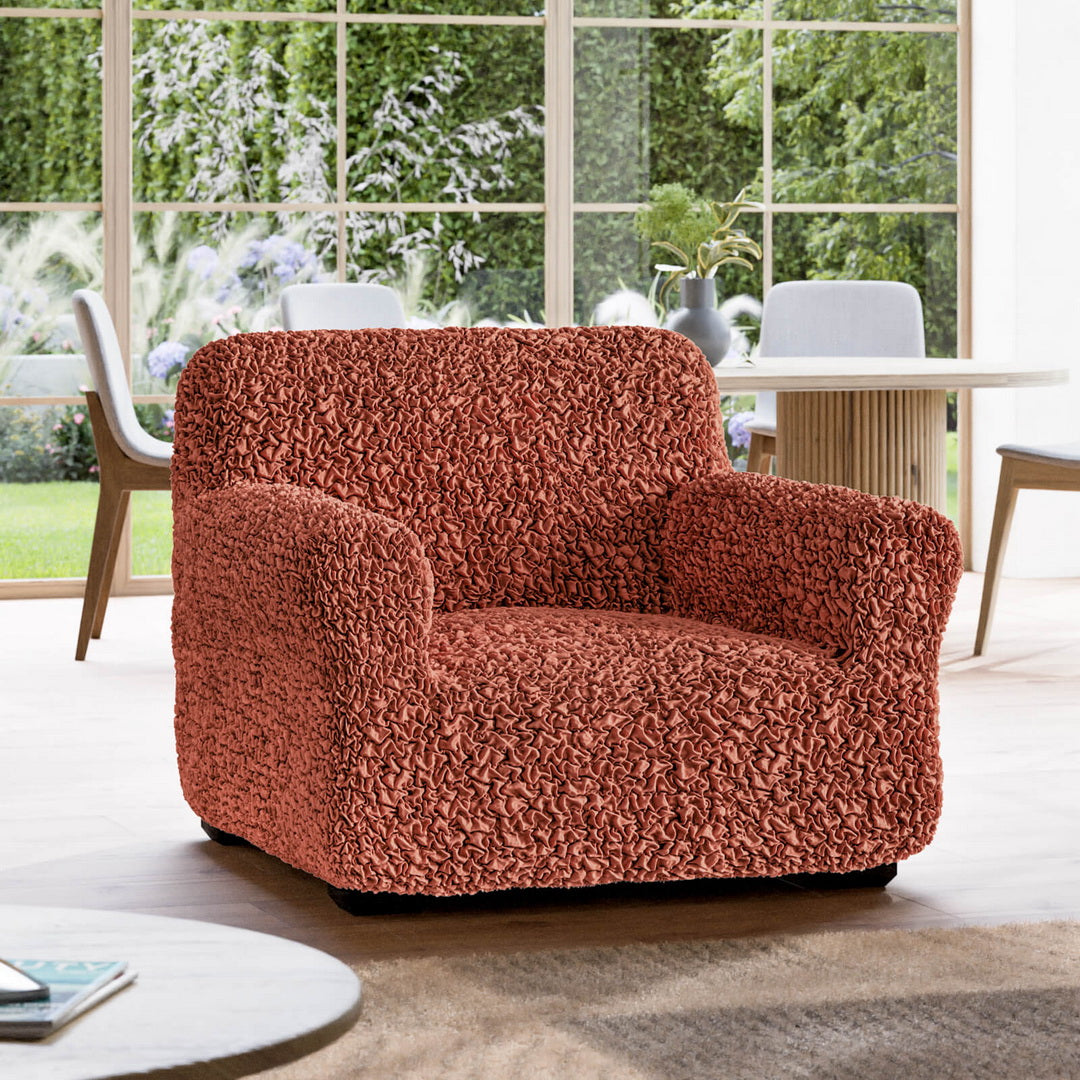 Algodon Organico - Funda Sillon Terracota