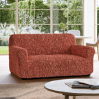 Algodon Organico - Funda Sofa 2 cuerpos Terracota