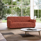 Algodon Organico - Funda Sofa 3 cuerpos Terracota