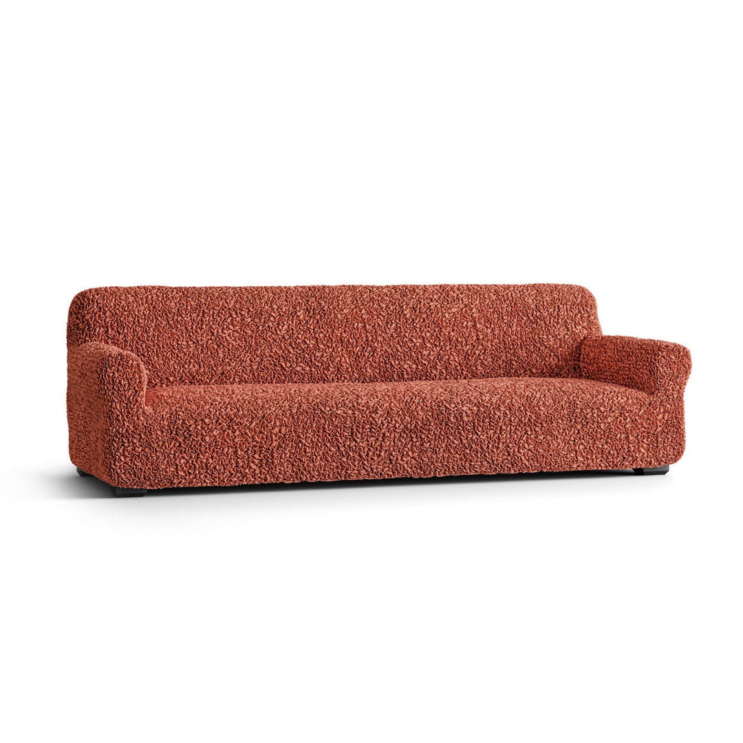Algodon Organico - Funda Sofa 4 cuerpos Terracota