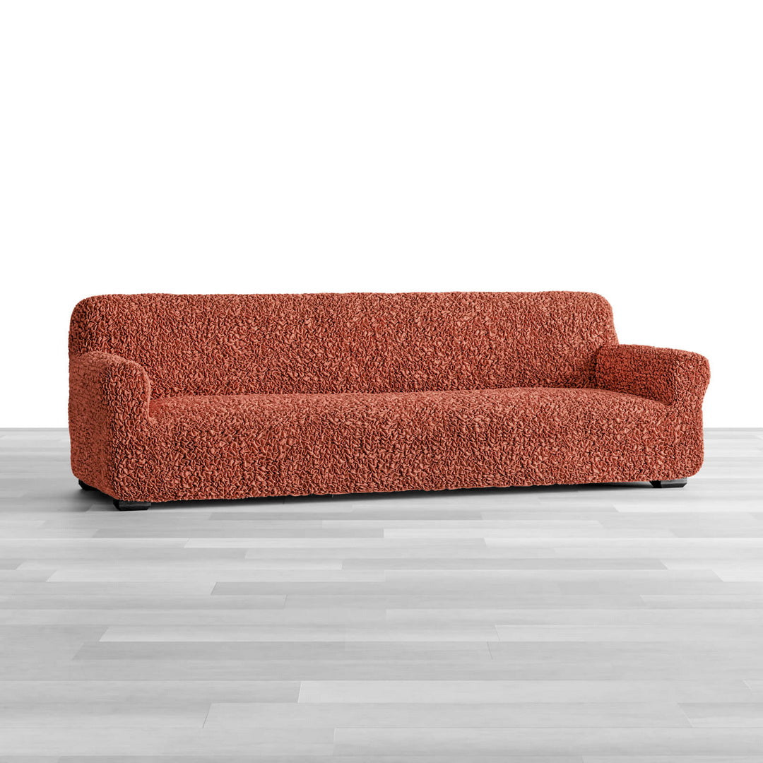 Algodon Organico - Funda Sofa 4 cuerpos Terracota