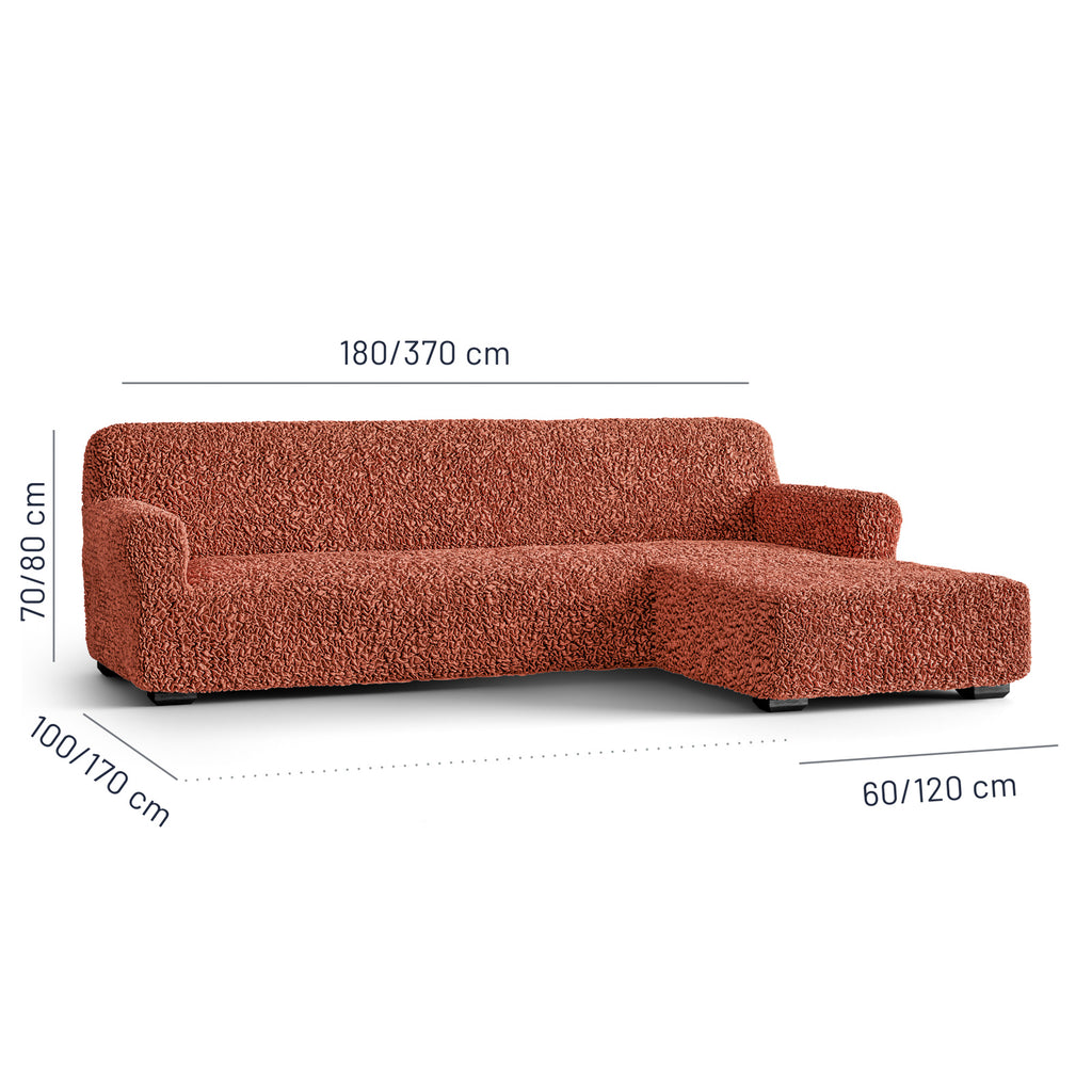 Algodon Organico - Funda Sofa L Derecho Terracota