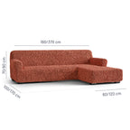Algodon Organico - Funda Sofa L Derecho Terracota