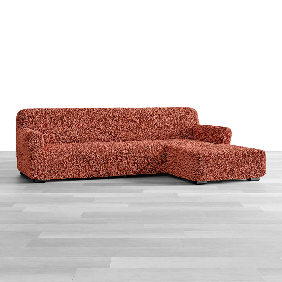 Algodon Organico - Funda Sofa L Derecho Terracota
