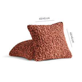 Algodon Organico - 2 Fundas Cojines Terracota
